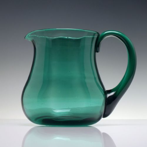 RARE VICTORIAN BRISTOL GREEN WATER JUG C1880 - ADDITIONAL PHOTO 3