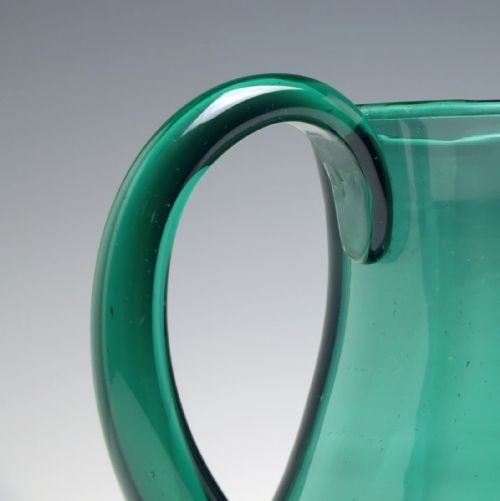 RARE VICTORIAN BRISTOL GREEN WATER JUG C1880 - ADDITIONAL PHOTO 6
