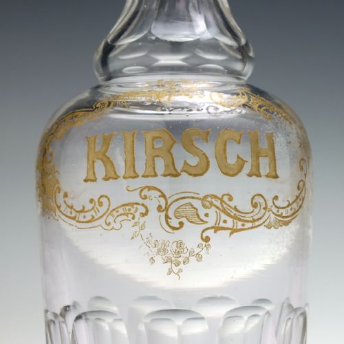 RARE SET OF THREE GERMAN GILDED LIQUEUR GLASS DECANTERS C1880 - ADDITIONAL PHOTO 3