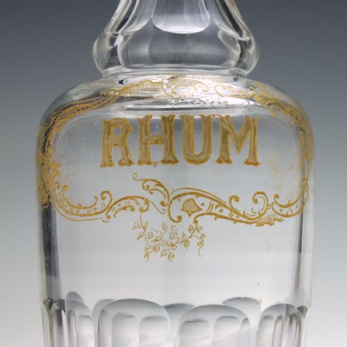 RARE SET OF THREE GERMAN GILDED LIQUEUR GLASS DECANTERS C1880 - ADDITIONAL PHOTO 4
