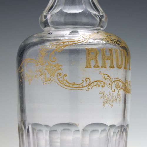 RARE SET OF THREE GERMAN GILDED LIQUEUR GLASS DECANTERS C1880 - ADDITIONAL PHOTO 5
