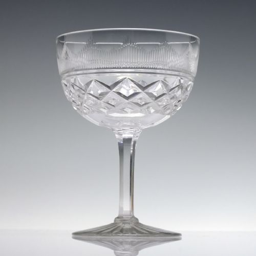SIX ANTIQUE VICTORIAN CHAMPAGNE GLASSES C1900 - ADDITIONAL PHOTO 4