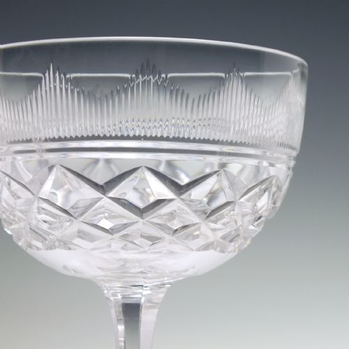 SIX ANTIQUE VICTORIAN CHAMPAGNE GLASSES C1900 - ADDITIONAL PHOTO 5