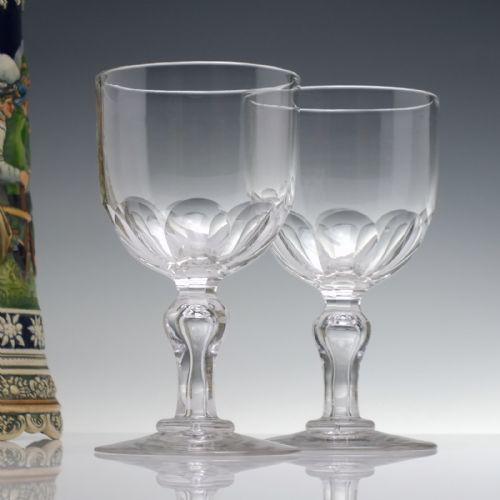 pair of 19th century hollow stem glass rummers c1870 - CATEGORY: ANTIQUE GLASS - DATED VICTORIAN