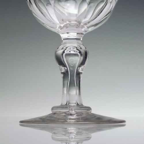 PAIR OF 19TH CENTURY HOLLOW STEM GLASS RUMMERS C1870 - ADDITIONAL PHOTO 3