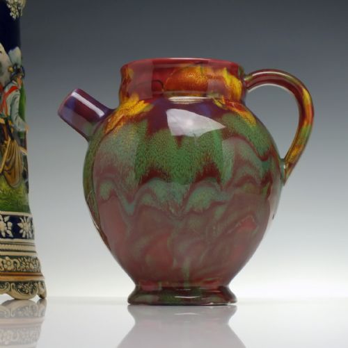 linthorpe style pottery wine jug c1885 - CATEGORY: ANTIQUE JUGS - DATED VICTORIAN