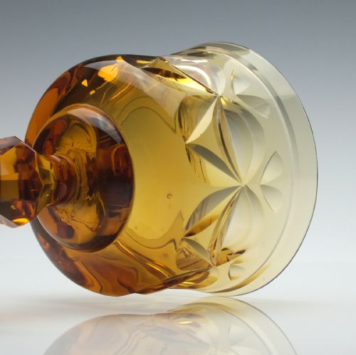 RARE 19TH CENTURY ANGLO IRISH AMBER GLASS RUMMER C1830 - ADDITIONAL PHOTO 3