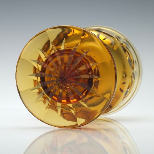 RARE 19TH CENTURY ANGLO IRISH AMBER GLASS RUMMER C1830 - ADDITIONAL PHOTO 4