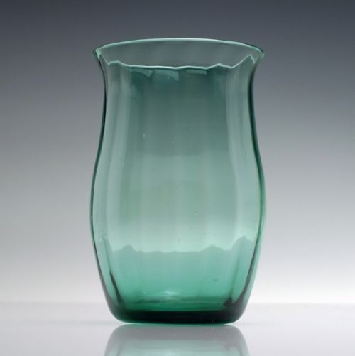 FOUR VINTAGE WHITEFRIARS PATTERN M2 GREEN GLASS TUMBLERS C1933 - ADDITIONAL PHOTO 1