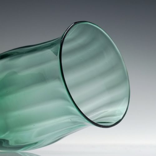 FOUR VINTAGE WHITEFRIARS PATTERN M2 GREEN GLASS TUMBLERS C1933 - ADDITIONAL PHOTO 4