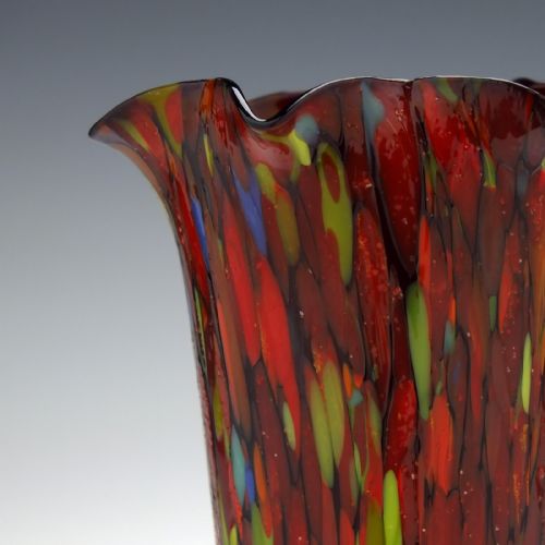 PAIR VICTORIAN SPLATTER GLASS VASES C1880 - ADDITIONAL PHOTO 3