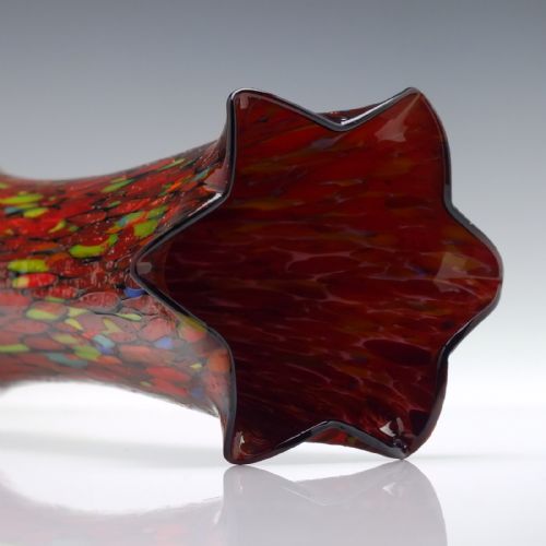 PAIR VICTORIAN SPLATTER GLASS VASES C1880 - ADDITIONAL PHOTO 4
