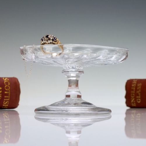 RARE 18TH CENTURY BALUSTROID STEM GLASS PATCH STAND C1735 - ADDITIONAL PHOTO 2
