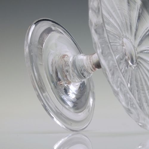 RARE 18TH CENTURY BALUSTROID STEM GLASS PATCH STAND C1735 - ADDITIONAL PHOTO 4