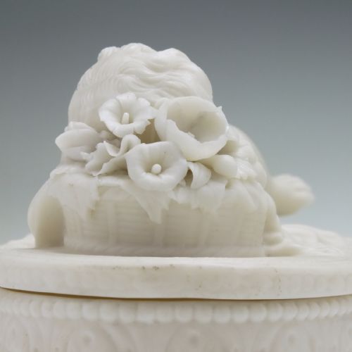FRENCH BISQUE SLEEPING CHERUB TRINKET BOX C1880 - ADDITIONAL PHOTO 9