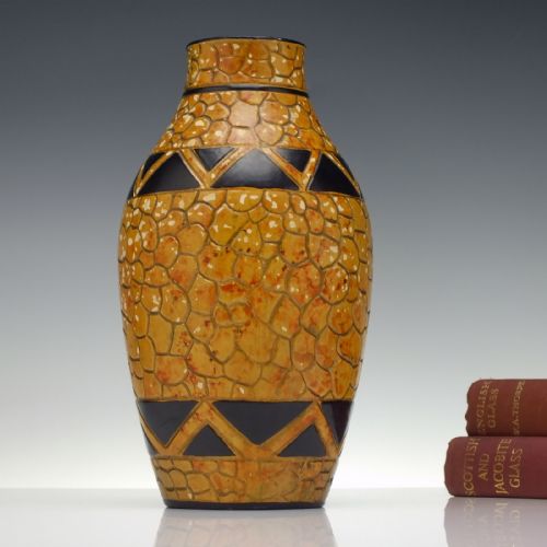 ENGLISH ART DECO PEBBLE POTTERY GARNITURE C193233 - ADDITIONAL PHOTO 9