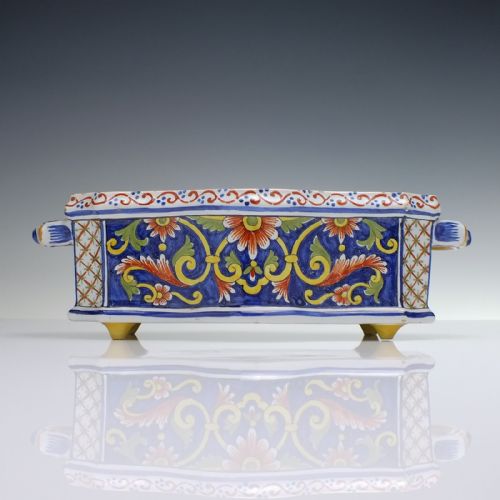 19th century french faience vase c1880 - CATEGORY: ANTIQUE CERAMICS - DATED 1880