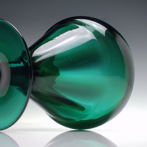 PAIR OF 19TH CENTURY BRISTOL GREEN GLASS RUMMERS C1860 - ADDITIONAL PHOTO 4
