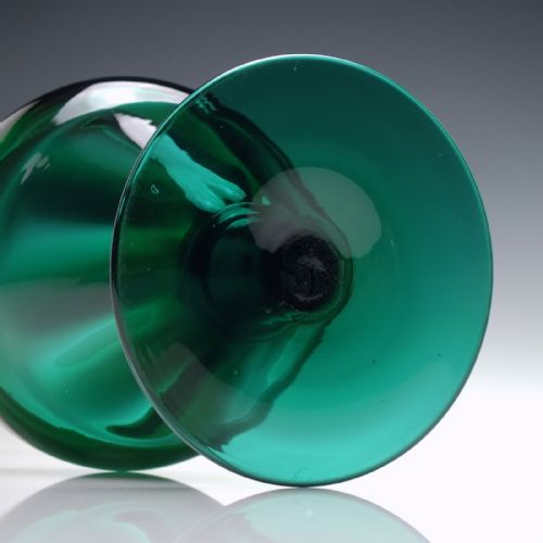 PAIR OF 19TH CENTURY BRISTOL GREEN GLASS RUMMERS C1860 - ADDITIONAL PHOTO 5