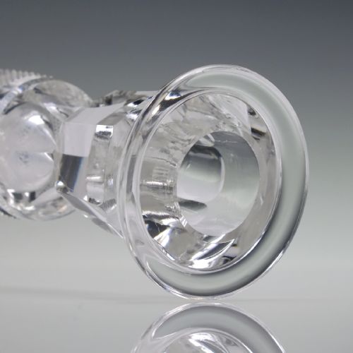 PAIR OF EDWARDIAN CRYSTAL CUT GLASS CANDLESTICKS C1900 - ADDITIONAL PHOTO 4