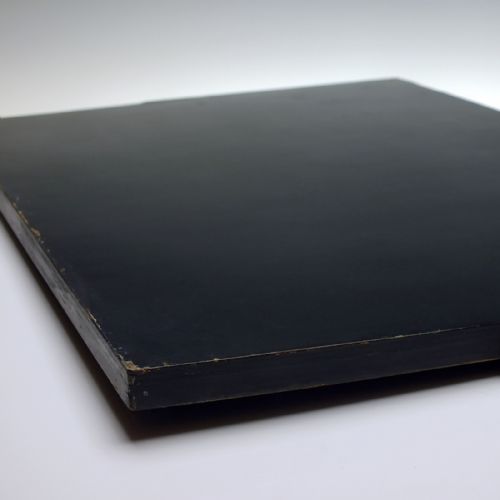 LARGE VICTORIAN HAND PAINTED BLACK LACQUERED WOODEN TRAY C1880 - ADDITIONAL PHOTO 7