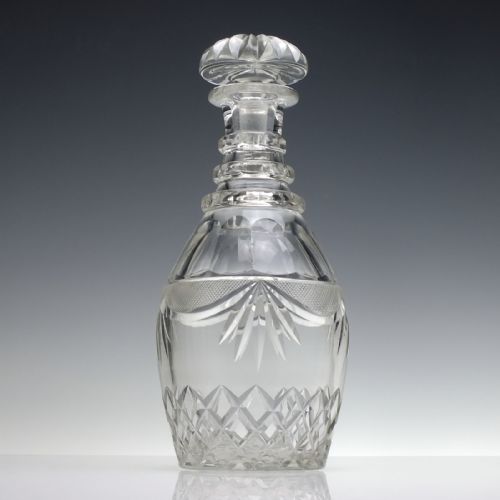 LARGE MAGNUM SIZED EDWARDIAN CUT GLASS DECANTER C1910 - ADDITIONAL PHOTO 1