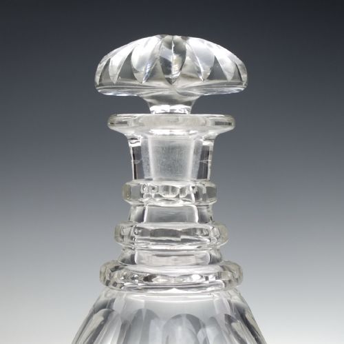 LARGE MAGNUM SIZED EDWARDIAN CUT GLASS DECANTER C1910 - ADDITIONAL PHOTO 2