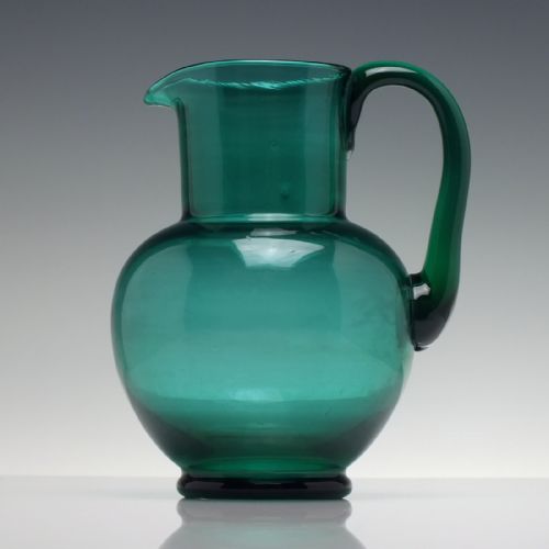 RARE VICTORIAN BRISTOL GREEN WATER JUG C1900 - ADDITIONAL PHOTO 1