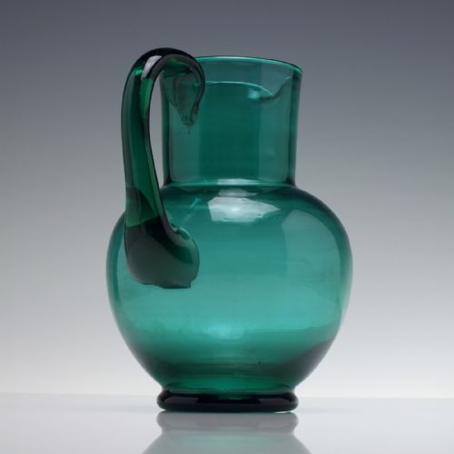 RARE VICTORIAN BRISTOL GREEN WATER JUG C1900 - ADDITIONAL PHOTO 2