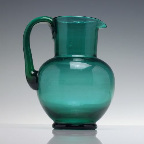 RARE VICTORIAN BRISTOL GREEN WATER JUG C1900 - ADDITIONAL PHOTO 3