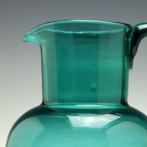 RARE VICTORIAN BRISTOL GREEN WATER JUG C1900 - ADDITIONAL PHOTO 6
