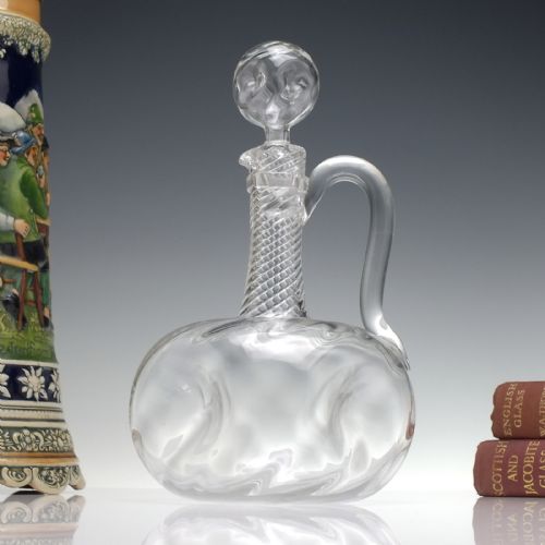 RARE SET OF MATCHING WRYTHEN GLASS DECANTERS AND CLARET JUG C1900 - ADDITIONAL PHOTO 7