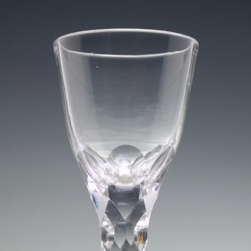 FACET CUT GEORGIAN WINE GLASS WITH FIRING FOOT C1780 - ADDITIONAL PHOTO 2