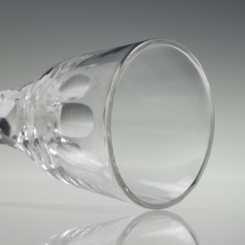 FACET CUT GEORGIAN WINE GLASS WITH FIRING FOOT C1780 - ADDITIONAL PHOTO 4