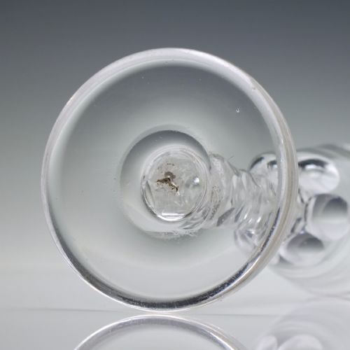 FACET CUT GEORGIAN WINE GLASS WITH FIRING FOOT C1780 - ADDITIONAL PHOTO 5