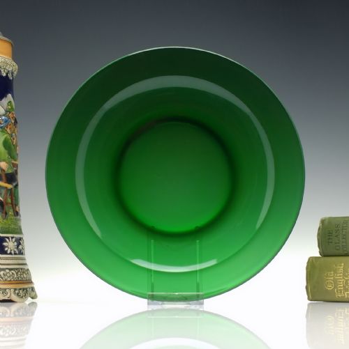 SIX ANTIQUE BRISTOL GREEN PLATES PLATES C19001930 - ADDITIONAL PHOTO 1