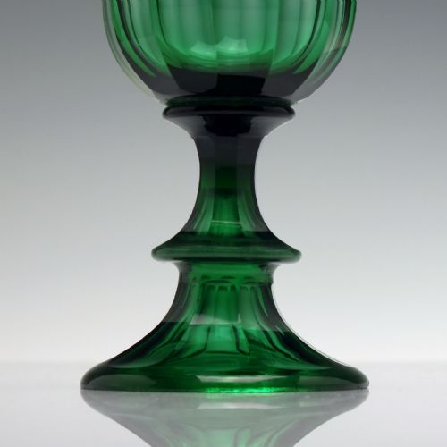 ANTIQUE 19TH CENTURY GREEN WINE GLASS C1860 - ADDITIONAL PHOTO 2