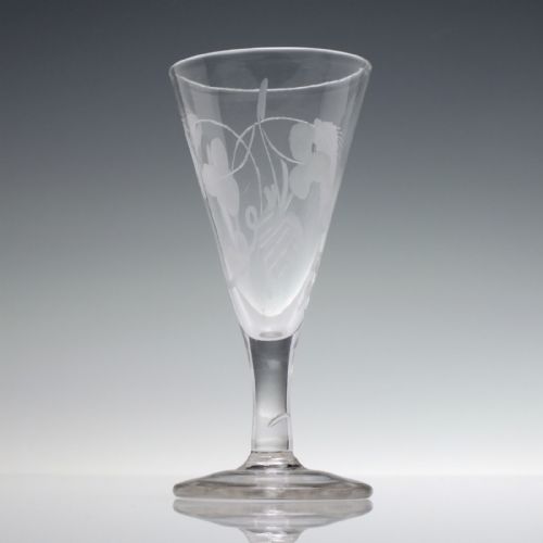 SIX ANTIQUE ENGRAVED 18TH CENTURY GEORGIAN ALE GLASSES C1750 - ADDITIONAL PHOTO 3