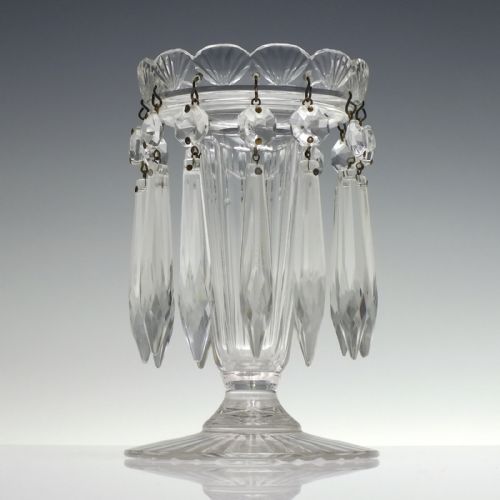 PAIR OF GEORGIAN GLASS LUSTRES C1820 - ADDITIONAL PHOTO 2