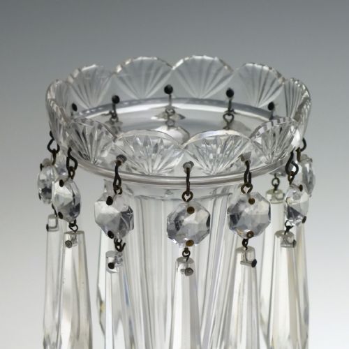 PAIR OF GEORGIAN GLASS LUSTRES C1820 - ADDITIONAL PHOTO 4