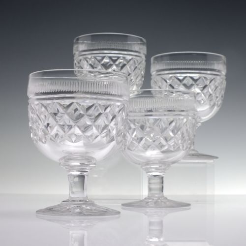 four anglo irish glass rummers c1820 - CATEGORY: ANTIQUE GLASS - DATED GEORGIAN