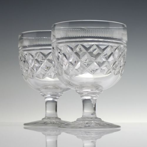 FOUR ANGLO IRISH GLASS RUMMERS C1820 - ADDITIONAL PHOTO 2