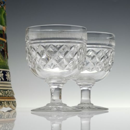 FOUR ANGLO IRISH GLASS RUMMERS C1820 - ADDITIONAL PHOTO 3