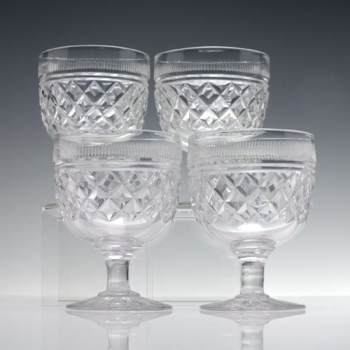 FOUR ANGLO IRISH GLASS RUMMERS C1820 - ADDITIONAL PHOTO 4