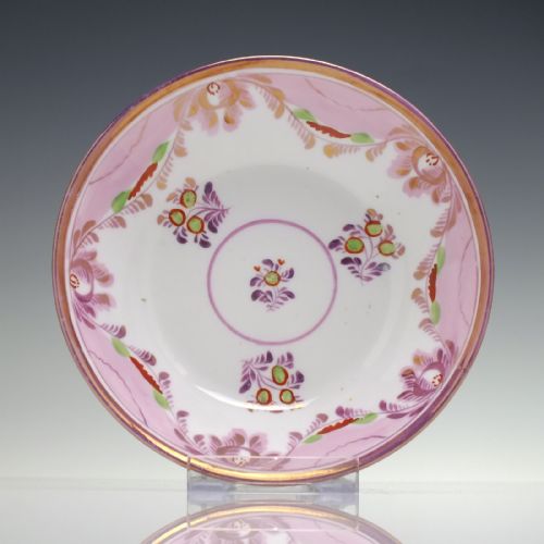 SIX EARLY 19TH CENTURY LONDON STYLE TEA CUPS SAUCERS C1830 - ADDITIONAL PHOTO 2