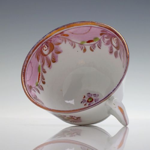 SIX EARLY 19TH CENTURY LONDON STYLE TEA CUPS SAUCERS C1830 - ADDITIONAL PHOTO 7