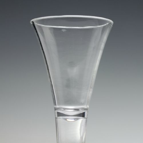 ANTIQUE 18TH CENTURY GEORGIAN HOLLOW STEM EXCISE WINE GLASS C1750 - ADDITIONAL PHOTO 2