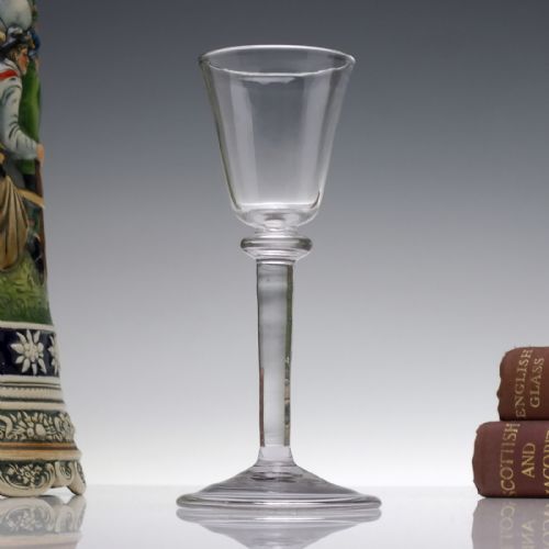 18th century balustroid wine glass c1740 - CATEGORY: ANTIQUE GLASS - DATED GEORGIAN