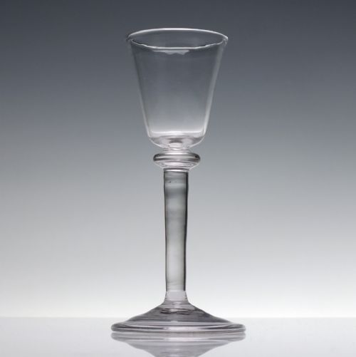 18TH CENTURY BALUSTROID WINE GLASS C1740 - ADDITIONAL PHOTO 1