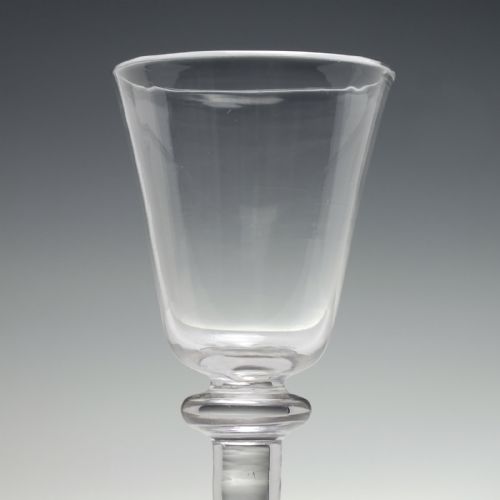 18TH CENTURY BALUSTROID WINE GLASS C1740 - ADDITIONAL PHOTO 2